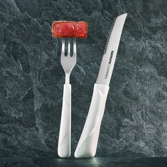 HANNIBAL - Steak Knife & Fork Set for 4 Persons