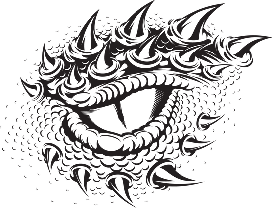 REPTILE TATTOO Bread Knife 9.3" - Gator Eye