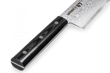 DAMASCUS 67 Hollow-Ground Santoku 7"