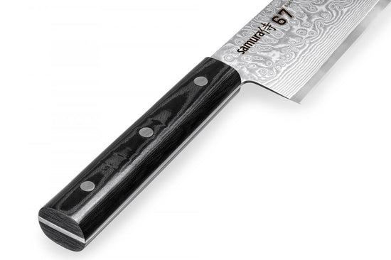 DAMASCUS 67 Hollow-Ground Santoku 7"